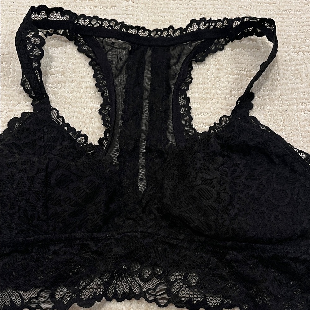 Aerie Black Lace Racerback Bralette
